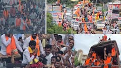 मनोज जरांगेंचा ताफा अंतरवालीतून वडीगोद्रीत, महिनाभराची शिदोरी घेतली, एकट्या माजलगावातून 1200 गाड्या