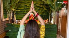 अकेले दुल्हन बनकर पूजा करती दिखीं बॉलीवुड एक्ट्रेस, तलाक की खबरों को मिली नई हवा