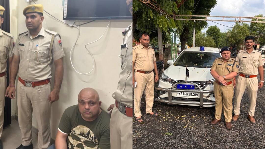 राजस्थान के धौलपुर में फर्जी पुलिस अधिकारी गिरफ्तार, गाड़ी से बरामद हुए हथियार और फर्जी ID Rajasthan Dholpur fake police officer arrested weapons id cards laptop mobile seized ann राजस्थान के धौलपुर में फर्जी पुलिस अधिकारी गिरफ्तार, गाड़ी से बरामद हुए हथियार और फर्जी ID