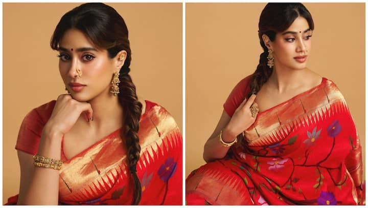 Janhvi Kapoor proved why she is considered one of the most graceful style icons of her generation as she paid her respects at Lalbaugcha Raja alongside her Param Sundari co-star Sidharth Malhotra.