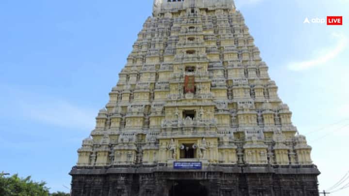तमिलनाडु कांचीपुरम स्थित एकंबरेश्वर मंदिर, जहां शिवलिंग को खुद पार्वती जी ने रेत से बनाया है. मंदिर के अंदर एक 3500 साल पुराना आम का पेड़ भी है, जिसपर चार वेदों के प्रतीक के रूप में चार अलग-अलग तरह के आम लगते हैं. मंदिर में मौजूद शिवलिंग पृथ्वी का प्रतीक है.