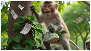 Viral News: ఉత్తర్‌ప్రదేశ్‌లో క్యాష్‌ బ్యాగ్ ఎత్తుకెళ్లి కోతి- చెట్టుపై నుంచి నోట్ల వర్షం- వీడియో వైరల్