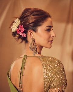 Ananya Panday Embraces Festive Vibes In A Dreamy Green-Gold Saree; See PICS