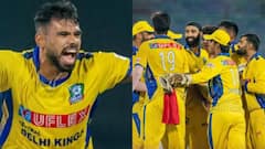 W,W,W… आर्यवीर सहवाग की विस्फोटक पारी के बाद टीम के एक और खिलाड़ी ने ली हैट्रिक, आधी टीम को भेजा पवेलियन