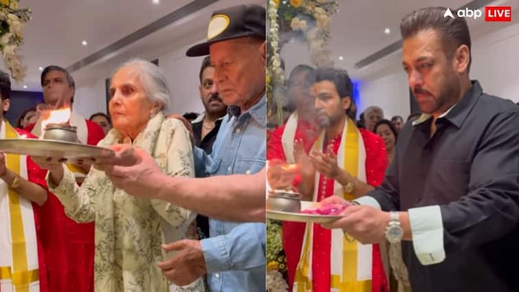 सलमान खान ने फैमिली संग सेलिब्रेट की गणेश चतुर्थी, रितेश-जेनेलिया भी आए नजर