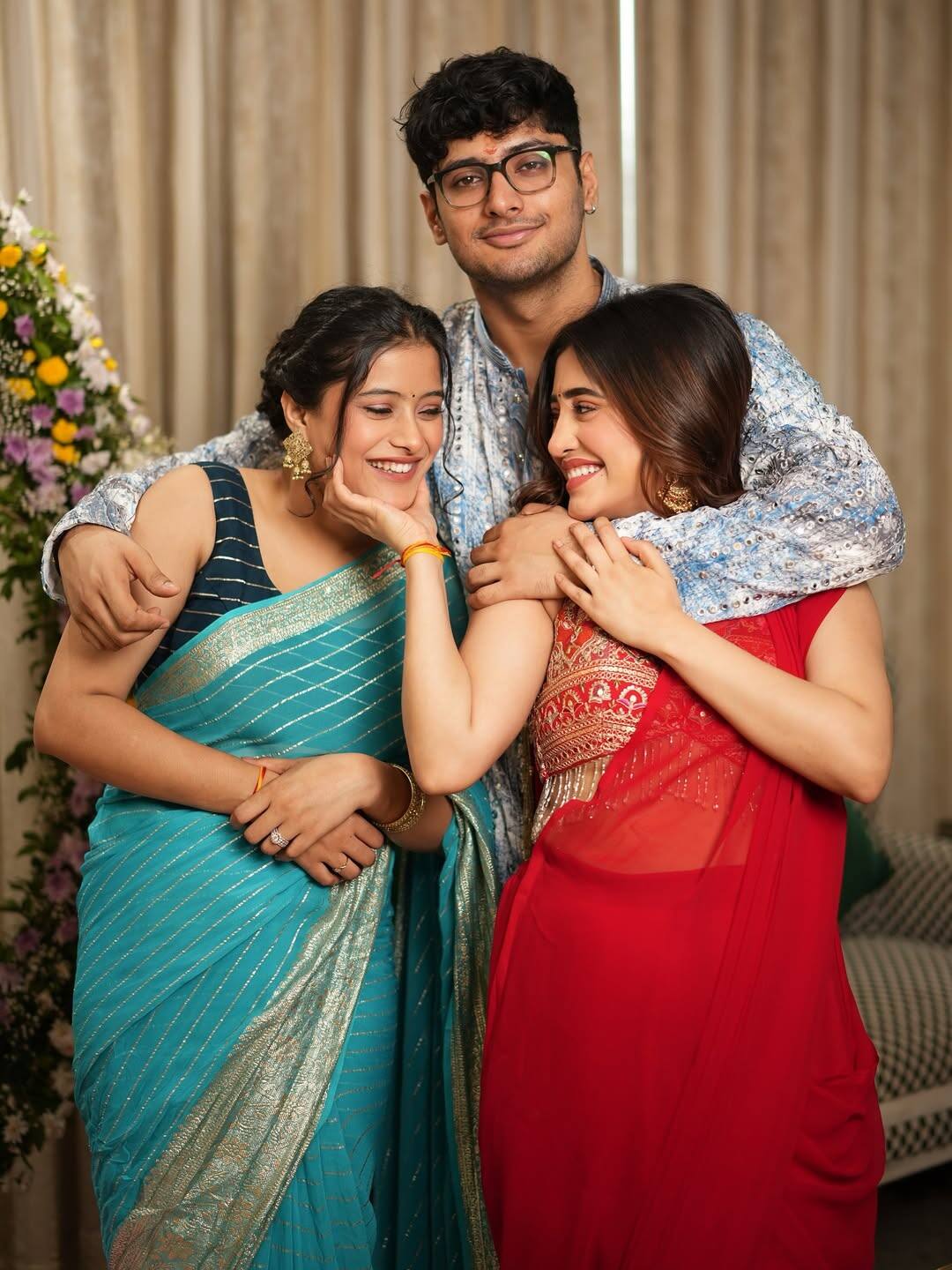 On this special occasion, Shivangi Joshi was seen having a lot of fun with her younger sister and brother.