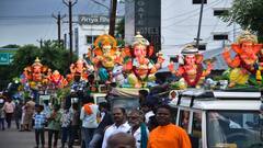 தஞ்சாவூரில் தப்பாட்டம், ஒயிலாட்டத்துடன் புறப்பட்ட விநாயர்கள் சிலை விசர்ஜன ஊர்வலம்