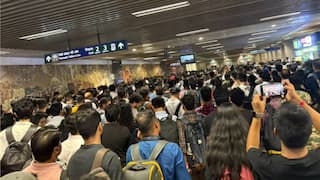 Delhi Metro's Yellow Line Services Hit Amid Heavy Rain; Commuters Stranded During Peak Hours