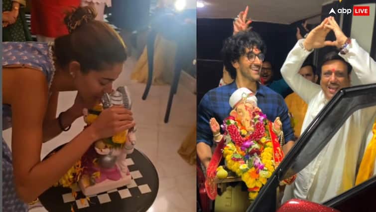 गोविंदा ने गणपति बप्पा को दी विदाई, अनन्या पांडे ने ईको-फ्रेंडली अंदाज में किया विसर्जन, देखिए वीडियो