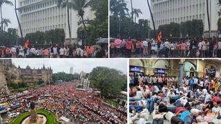 Manoj Jarange Patil Mumbai Morcha: दक्षिण मुंबई गच्च भरली, मराठ्यांचे वादळ मंत्रालयाच्या दारात पोहोचले; शेकडो आंदोलकांकडून प्रचंड घोषणाबाजी