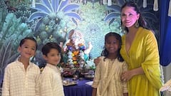 सनी लियोनी ने फैमली संग मनाई गणेश चतुर्थी, शेयर कीं प्यारी तस्वीरें