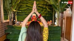 Ganeshotsav: એકલી દુલ્હન બનીને પૂજા કરતી દેખાઇ બૉલીવુડ એક્ટ્રેસ, છૂટાછેડાની ખબરોને મળી હવા