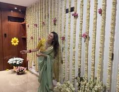 Ganeshotsav: એકલી દુલ્હન બનીને પૂજા કરતી દેખાઇ બૉલીવુડ એક્ટ્રેસ, છૂટાછેડાની ખબરોને મળી હવા