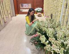 Ganeshotsav: એકલી દુલ્હન બનીને પૂજા કરતી દેખાઇ બૉલીવુડ એક્ટ્રેસ, છૂટાછેડાની ખબરોને મળી હવા