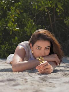 अभिनेत्री काजल अग्रवालची मालदीव ट्रीप, स्विमिंगपूलमधील फोटो केले शेअर