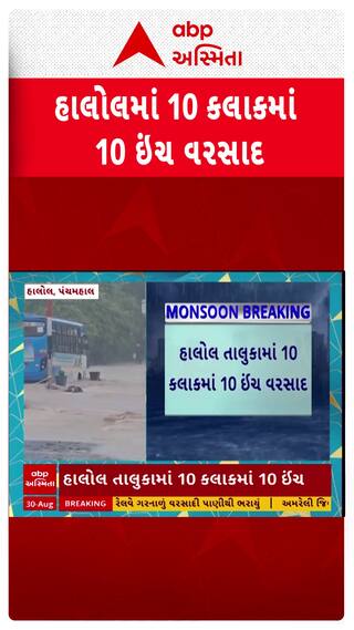 Halol Rain : હાલોલમાં આભ ફાટ્યું , 10 કલાકમાં 10 ઇંચ વરસાદ