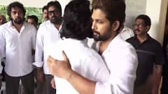 అమ్మమ్మ ఇంటికి రామ్ చరణ్ - బయటకొచ్చి రిసీవ్ చేసుకున్న బన్నీ... ఒక్క హగ్గుతో రూమర్లకు చెక్