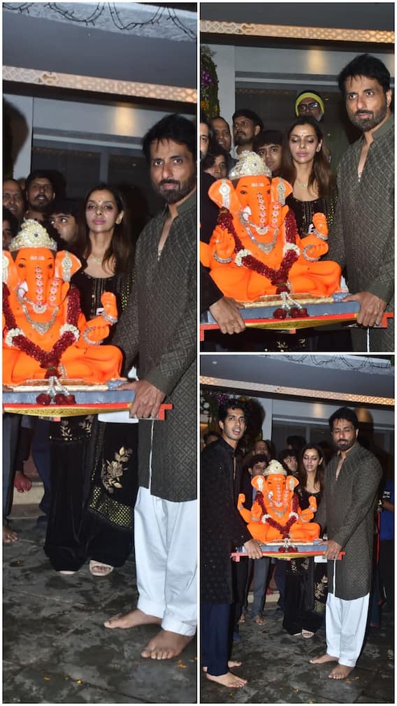 बेटे संग सोनू सूद की गणपति विसर्जन की तस्वीरें वायरल, भक्ति में सराबोर दिखे एक्टर