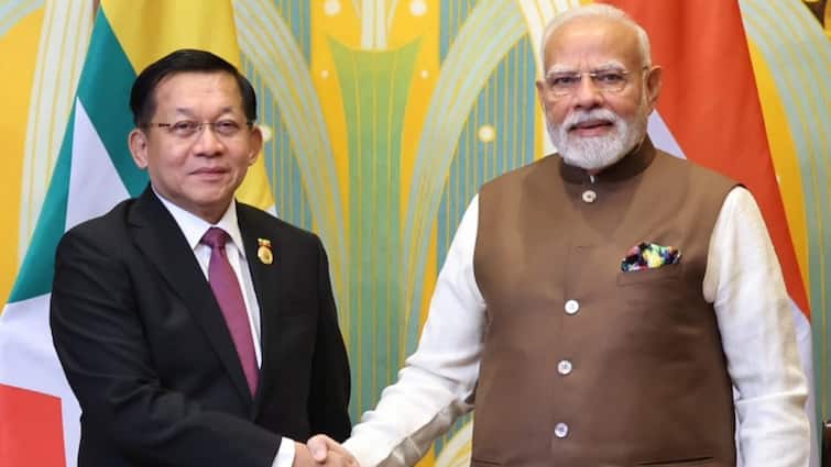 <div>SCO Summit: PM Modi Meets Myanmar's Acting President Min Aung Hlaing, Discusses Connectivity & Border Issues</div>