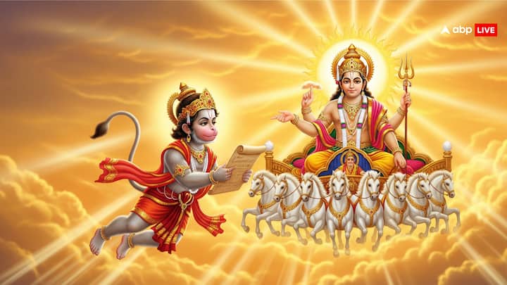 कहा जाता है कि हनुमान जी ने सूर्य देव से अपना गुरु बनने का अनुरोध किया था. चूंकि सूर्य देव कभी भी गति नहीं छोड़ते, इसलिए हनुमान जी ने उनके साथ चलते हुए सीखने का वादा किया. इस अनुशासन का पालन करने के साथ उन्होंने कम समय में ही वेग, व्याकरण और ज्ञान की निपुणता हासिल कर ली. उनकी भक्ति से प्रभावित होकर सूर्य देव ने उन्हें आशीर्वाद प्रदान किया.