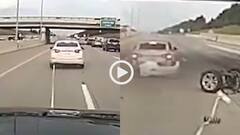 Video: ऐसा तो पहली बार देखा! पुलिस ने पीछे से उड़ा दिए चोरी की कार के परखच्चे, भागने ही नहीं दिया, वीडियो वायरल