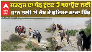 ਸਤਲੁਜ ਦਾ ਬੰਨ੍ਹ ਟੁੱਟਣ ਤੋਂ ਬਚਾਉਣ ਲਈ  ਜਾਨ ਤਲੀ 'ਤੇ ਰੱਖ ਕੇ ਡਟਿਆ ਸਾਰਾ ਪਿੰਡ