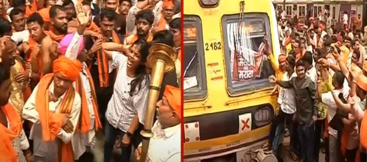 दक्षिण मुंबईतील विविध ठिकाणी मराठा आंदोलक दिसून येत आहे.
