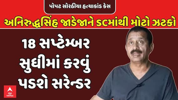 Anirudhsinh Jadeja News: ગોંડલના પૂર્વ ધારાસભ્ય હત્યા કેસમાં અનિરુદ્ધસિંહને ન મળી રાહત | abp Asmita
