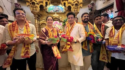 Manoj Bajpayee च्या चित्रपटाची टीम सिद्धीविनायक मंदिरात; सिनेमा रिलीज होण्यापूर्वी घेतलं बाप्पाचं दर्शन