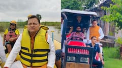 हरिद्वार के बाढ़ प्रभावित क्षेत्रों में ट्रैक्टर से पहुंचे CM धामी, पीड़ित परिवारों से की मुलाकात