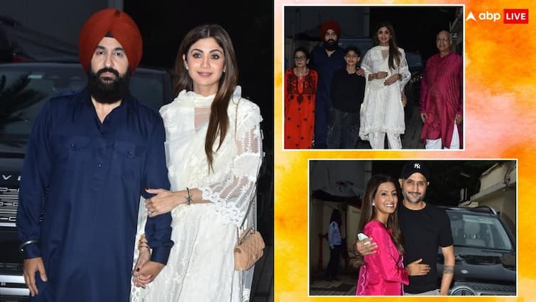 Mehar Screening: पति राज कुंद्रा की फिल्म देखने सास-ससुर संग पहुंचीं शिल्पा शेट्टी, वाइफ के साथ दिखे हरभजन सिंह