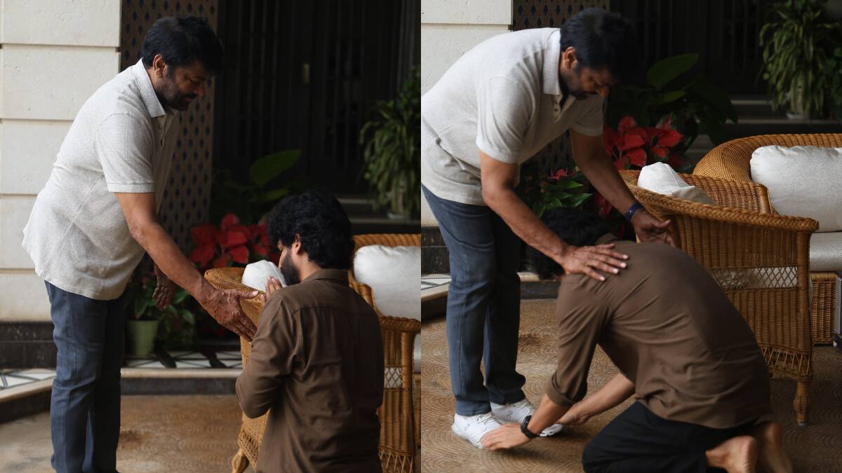 Chiranjeevi: చిరంజీవి కాళ్ళ మీద పడ్డ యంగ్ హీరో... కొండంత ధైర్యం అంటూ ఎమోషనల్