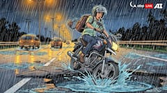 Chilling Video Shows Navi Mumbai Biker's Close Shave With Death After Hitting Pothole