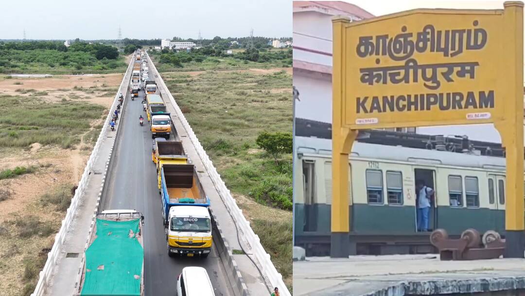 காஞ்சிபுரம் மக்களுக்கு குட் நியூஸ்! 60 கோடியில் செவிலிமேடு பாலாற்றில் புதிய மேம்பாலம்! போக்குவரத்து நெரிசலுக்கு முற்றுப்புள்ளி! Kanchipuram new high-level flyover is to be constructed at a cost of Rs. 60 crore for a length of 900 meters at Sevilimedu Palaru, Kanchipuram Tnn காஞ்சிபுரம் மக்களுக்கு குட் நியூஸ்! 60 கோடியில் செவிலிமேடு பாலாற்றில் புதிய மேம்பாலம்! போக்குவரத்து நெரிசலுக்கு முற்றுப்புள்ளி!