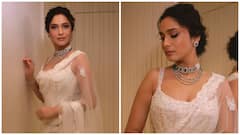 Ankita Lokhande Brings Festive Glamour In A Classy White Saree For Ganesh Chaturthi