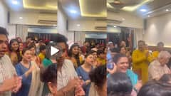 आदेश बांदेकरांच्या घरातील आरती होणाऱ्या सूनेने गाजवली, टाळ मृदुंगांच्या गजरात पूजा बिरारीसह आख्ख कुटुंब तल्लीन!