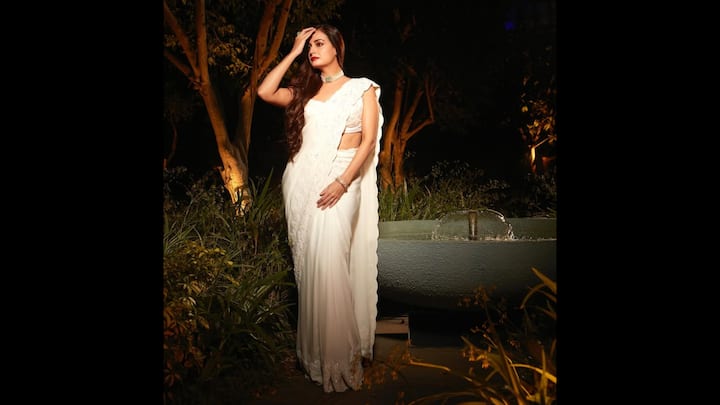 7. ⁠Dia Mirza: Dia Mirza looked like pure elegance in her handcrafted white saree. The saree’s delicate embroidery paired beautifully with its flowy drape, made it a dreamy choice for evening occasions. The highlight of her look was the intricately designed blouse with structured shoulders, which added a contemporary twist. (Image Source: Instagram/@diamirzaofficial)