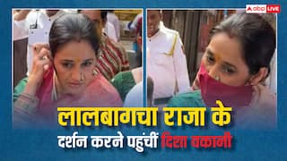 लालबागचा राजा दर्शन करने गईं दिशा वकानी, ग्रीन आईशैडो- मराठी नथ में दिखीं खूबसूरत, मास्क से ढका चेहरा