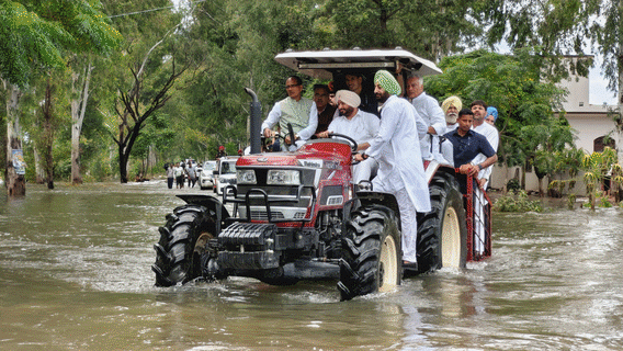 ‘This Is Jal Pralay’: Shivraj Chouhan, Arvind Kejriwal Tour Flood-Hit Punjab As Death Toll Hits 43