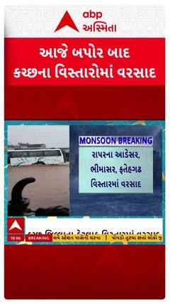 Kutch Rain : કચ્છના કેટલાક વિસ્તારોમાં ધોધમાર વરસાદ, બસના ટાયર ડૂબી જાય એટલા રોડ પર ભરાયા પાણી