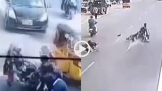 Video: लापरवाही बनी जान की दुश्मन! सड़क पार करने से पहले देख लो ये वीडियो, नहीं तो होगा बुरा हाल