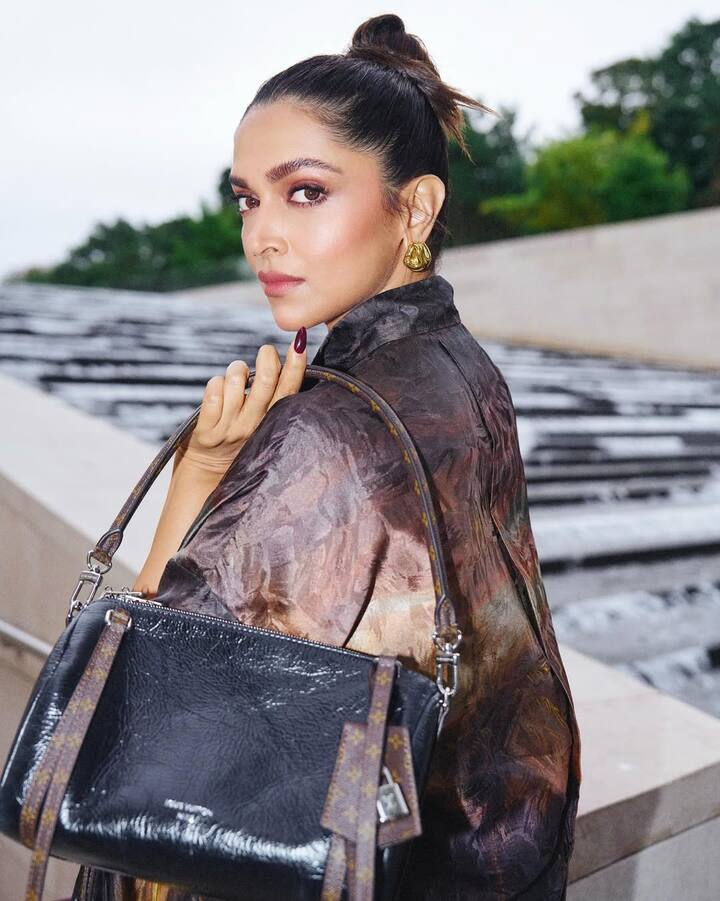With her hair styled in a neat bun and makeup kept elegant and minimal, Deepika exuded the perfect Parisian glamour.