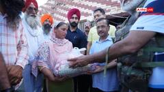 पंजाब के बाढ़ प्रभावित इलाकों का अरविंद केजरीवाल ने किया दौरा, देखें तस्वीरें और वीडियो