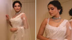 Ankita Lokhande: વ્હાઈટ સાડીમાં અંકિતા લોખંડેએ આપ્યા કિલર પોઝ, જુઓ તસવીરો