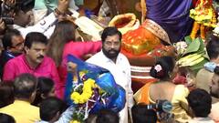 Eknath Shinde Seeks Blessings At Lalbaugcha Raja In Mumbai: WATCH