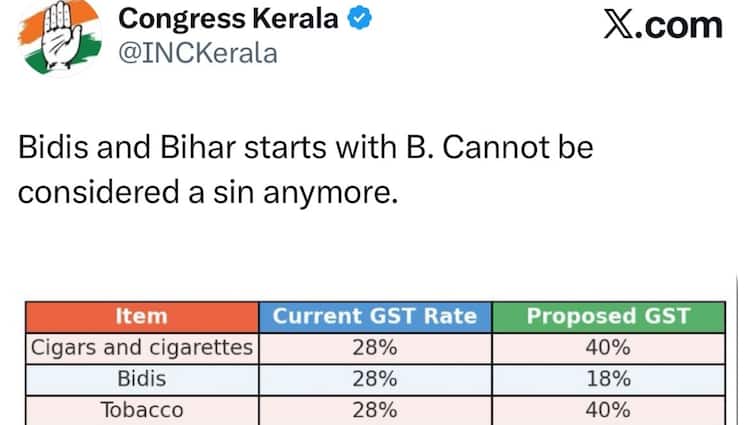 Kerala Congress IT Cell Chief Resigns Amid Row Over ‘Bidis-Bihar’ Social Media Post Kerala Congress IT Cell Chief Resigns Amid Row Over ‘Bidis-Bihar’ Social Media Post