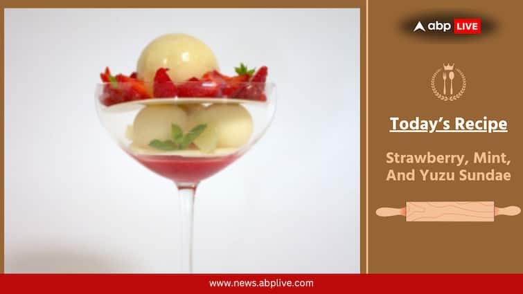Know How To Prepare Strawberry, Mint, And Yuzu Sundae Know How To Prepare Strawberry, Mint, And Yuzu Sundae