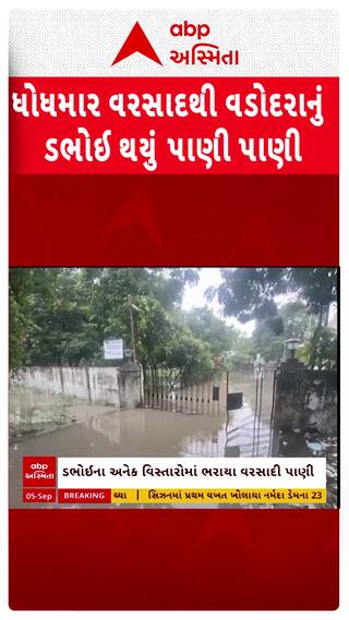 Vadodara Water Logging: ધોધમાર વરસાદથી વડોદરાનું ડભોઈ થયું પાણી પાણી