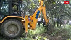 संभल में सपा विधायक इकबाल महमूद के बाग में चला बुलडोजर, सरकारी जमीन से हटवाया अवैध कब्जा