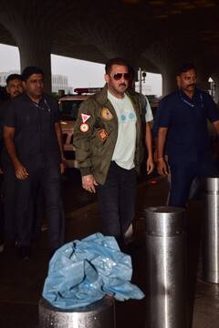 मूंछों में दिखा सलमान खान का स्वैग, एयरपोर्ट पर  भारी सिक्योरिटी के साथ आए नजर